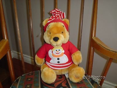 Winnie The Pooh Bear Snowman Disney Store Exclusive 13"