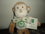 ORIGINS Cotton ECO MONKEY Organic Plush Baby Toy 2009 New