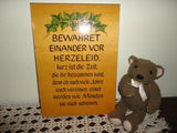 Vintage Handpainted Wooden Sign Poem Made in Germany