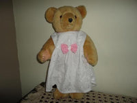 Antique German Thuringia Mohair Girl Bear Glass Eyes Jointed 18 Inch 1950s