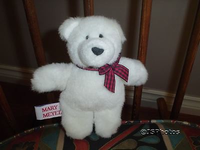 Mary Meyer White Teddy Bear Finger Puppet 1997 Retired