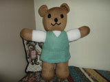 Handmade Knitted Girl Bear One of a Kind 19 inches tall