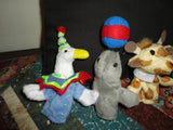 Circus Animals Set of 5 Finger Puppets