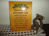 Vintage Handpainted Wooden Sign Poem Made in Germany