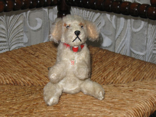 Antique Old Max Carl West Germany Wind Up Mechanical Tip Over Dog Jadees Antique Bear Shoppe
