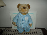 La Senza Silk & Satin Lingerie 2000 PICASSO Christmas Bear Blue Pajamas 17 Inch