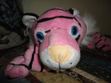 Six Flags TIGER Pink & Black Striped Velvet Exclusive 18 inch