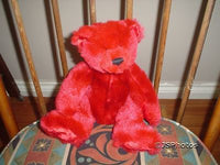 Giant Star 2000 Red Plush Teddy Bear Jointed Retired