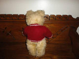 Old Antique 1950s Bear Working Squeaker Glass Eyes 11in
