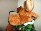 JUMBO 2 foot MOOSE in Lumberjack Hooded Plaid Jacket