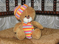 Jafri Toys Gebr. Heinhuis Dutch Teddy Bear With Scarf & Hat 18 CM