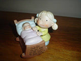 Enesco Figure Dear God Kids Girl with Baby Vintage 1982