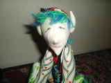 OOAK Handmade ELF GNOME Cotton Doll Jointed Poseable Handpainted