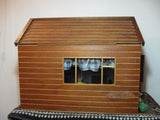 Antique German 1950s Wooden Doll Farm House 2 Story Includes Miniatures