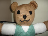 Handmade Knitted Girl Bear One of a Kind 19 inches tall