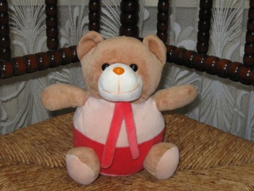 Dutch Baby Safe Teddy BEAR Sitting plush with Rattle 20 CM
