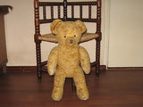 Antique 1930s Dutch Van Gelden Jointed Teddy Bear Light Brown Plush 21 Inch 54cm