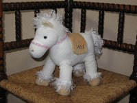 Dutch Soft White Plush Toy Horse No.1