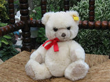 Steiff Petsy Bear Fully Jointed 0235/28 Red Bow 1984-90
