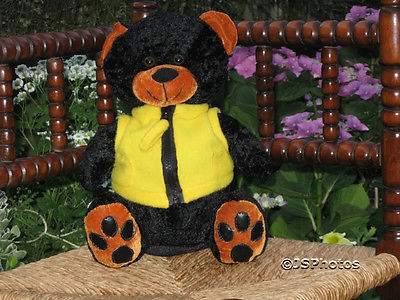 Dutch Black Bear Plush Removable Zippered Jacket
