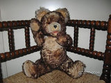 Antique Fechter Old Teddy Bear Austria 17.7 Inch Brown Mohair Open Mouth