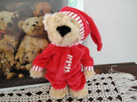 FAO Schwarz Monday Pajama Bear Velvet PJ's 10 inch