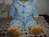 La Senza Silk & Satin Lingerie 2000 PICASSO Christmas Bear Blue Pajamas 17 Inch