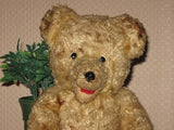 Antique 1930s Dutch Van Gelden Jointed Teddy Bear Plush RARE Open Mouth 11 Inch