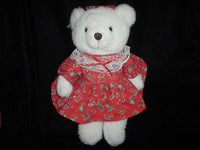 Ganz Christmas Bear Hugsy G1171  Xmas Dress & Bow 1995