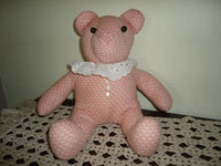 OOAK Handmade Canada BEAR Peach Cotton Fabric