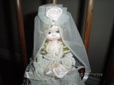 Bradley Dolls Original Miss June Wedding Bride & Stand