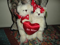 Bearington Valentines LOVER & LANE 2 Bears in Love Satin Heart All Tags Retired