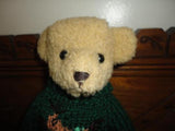 Wooly Teddy Bear Rocking Horse Hand Knitted Sweater Fully Jointed 10 inch