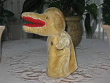 Antique Grisly Spielwaren Mohair Crocodile Alligator Handpuppet