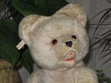 Antique Fechter Austria Bear Rare White Mohair 17 Inch 1960s