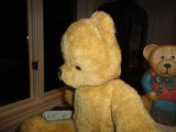Antique Knickerbocker Teddy Bear Gold Plush Glass Eyes Rare Nose 17 inches 1950s