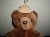 Dakin Brown Teddy Bear Plush Winter Cap Hat 9.5 Inch Vintage 1987