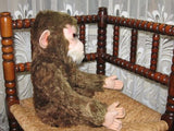 Old Antique 1950s German Hermann Mohair Monkey Sean 47 CM Working Squeaker