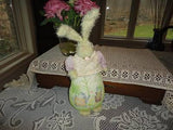 OOAK Easter Bunny Rabbit CANADA Artist Hand Painted Canvas Body Ornament