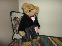 Miss Elle's Collection Tuxedo Bear 1997 Artisan Flair Handmade Artist