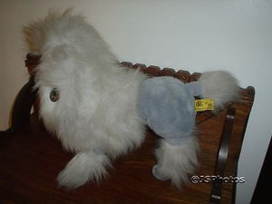 24K French Poodle Dog Gray Plush 19 Inch 9022 Polar Puff Mighty Star 1985