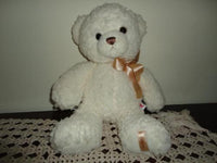 Aurora UK White Wooly ASHFORD TEDDY BEAR Handmade 15 inch
