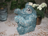 OOAK Bunwell Bear UK Artist Vivien Butlin Blue Mohair