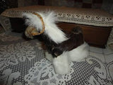 Antique Handmade Horse with Real Fur & Tree Wood RARE