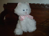 Russ FUFFI Cat 12 inch Soft White Furry Plush