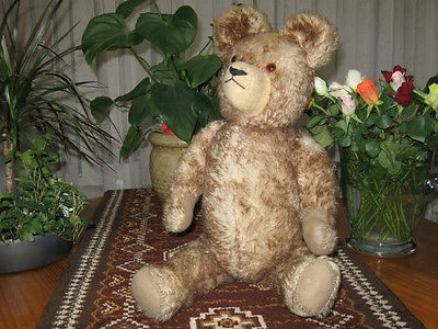 Antique Old Hermann Germany Bear 22 Inch Brown Mohair