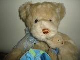 Gund Mother Bear & Baby 17 inch Faux Mink Jewel Box Satin Birthday Cake