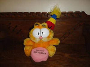 Dakin Vintage 1980s Happy Birthday GARFIELD Stuffed Toy