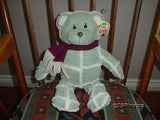 Suede Patchwork Bear with Woolen Trim 16 inch Rare