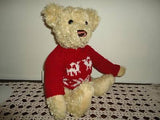 Presidents Choice Loblaws Christmas 17 Inch Teddy Bear Reindeer Knitted Sweater